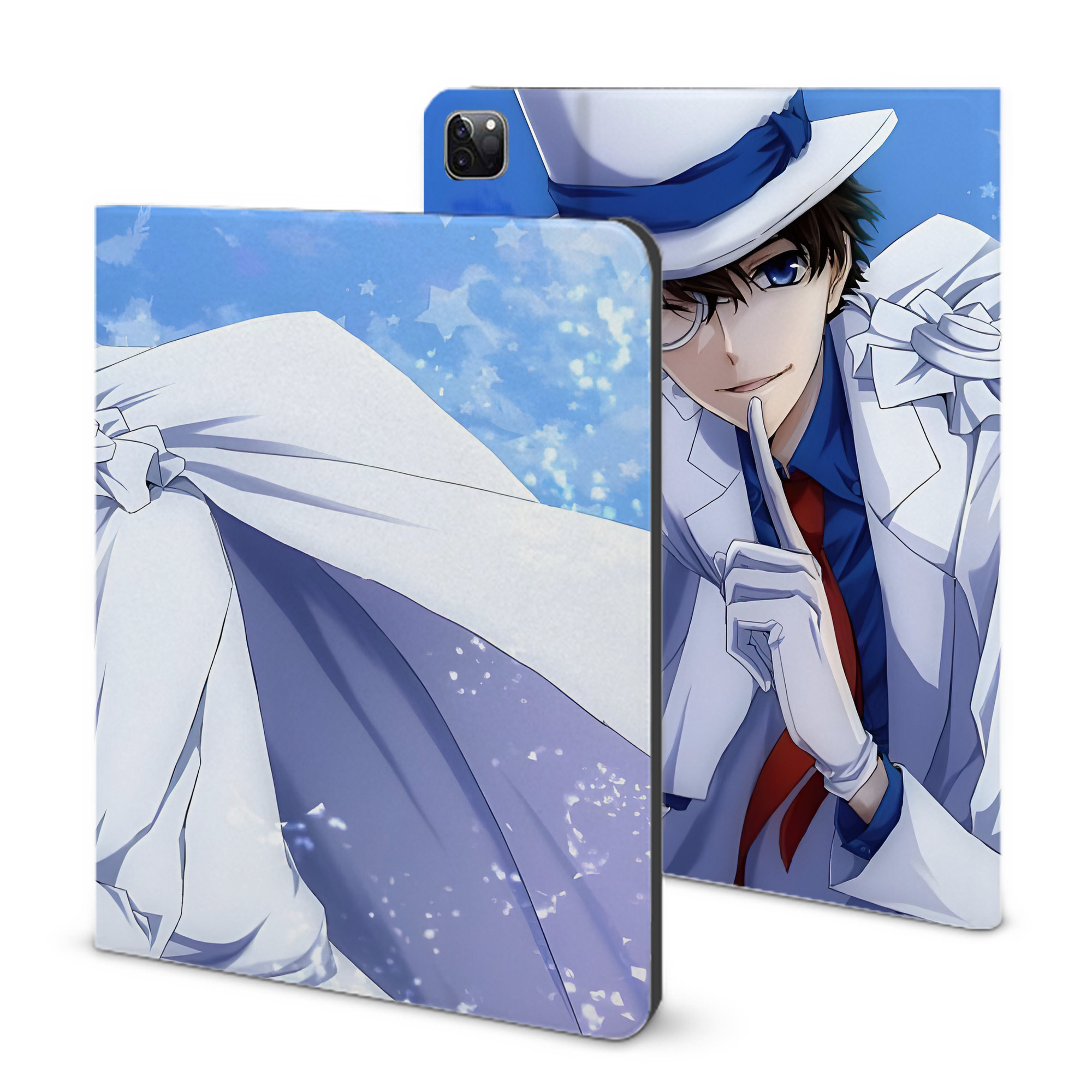 （画像用） 名探偵コナン Detective Conan IPad ケース ブック型 PUレザー TPU 耐衝撃 軽量 薄型 ペン収納なし 全面保護 IPad 各モデル対応